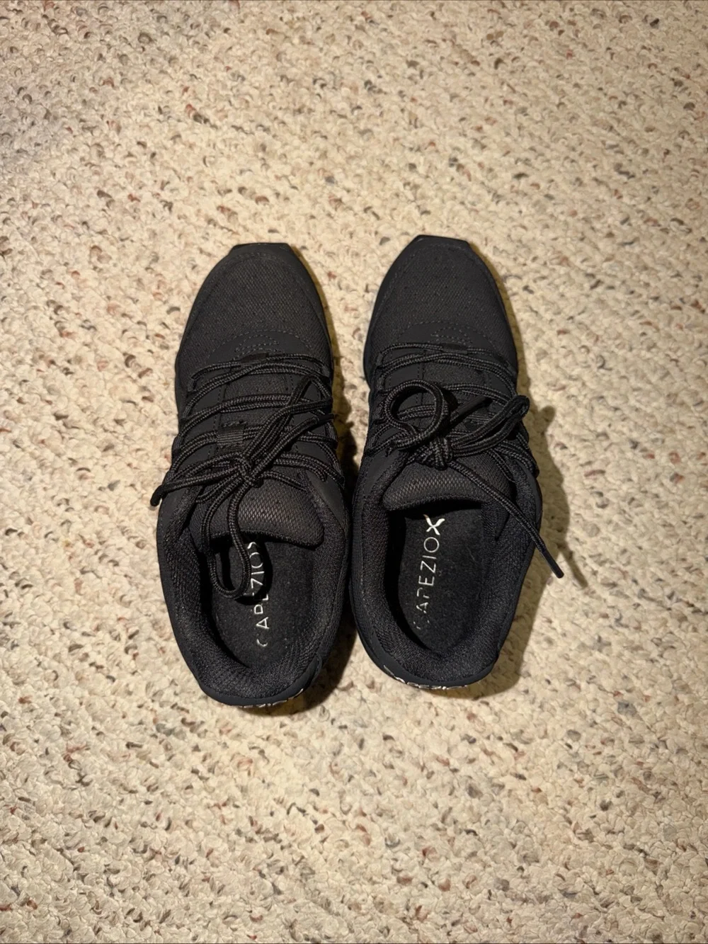 Capezio Kids Black Lace-Up Dance Sneakers